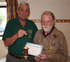 Bert Lanham gets a commended certificate
